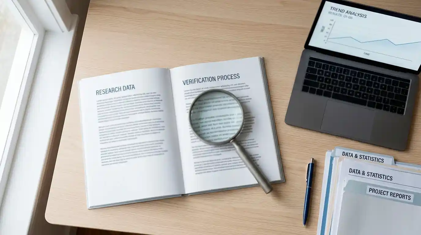 A neutral editorial workspace with reference documents and official regulatory sources representing an independent research portal