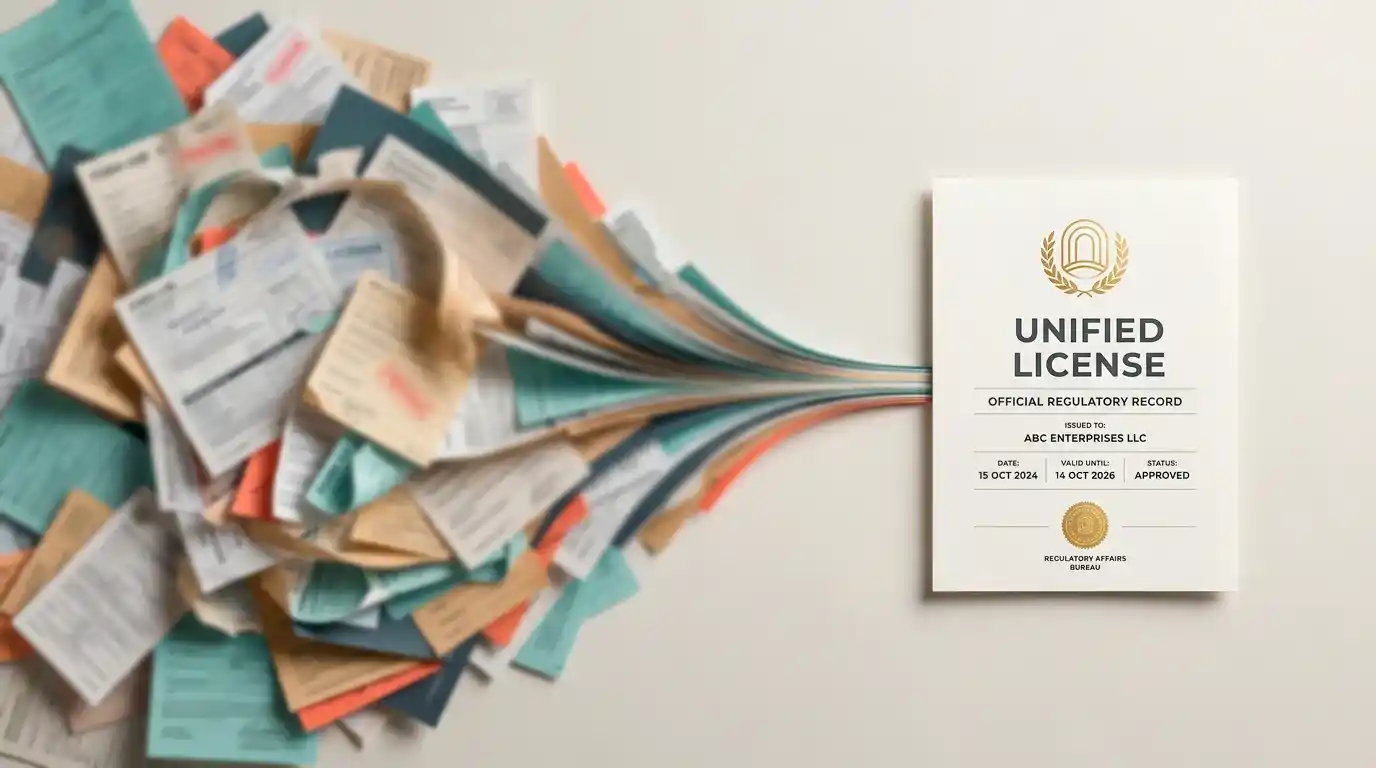Illustration representing the reform of Curacao gambling licensing into a single direct authority.