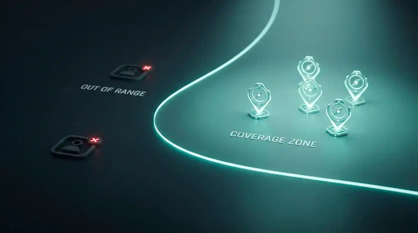 A boundary line with offshore sites sitting outside the GamStop coverage area