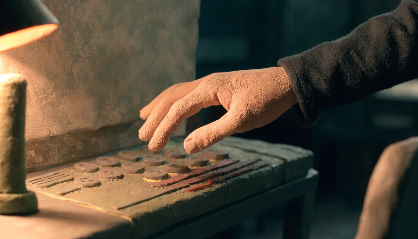 Hand pausing over a control button in a regulated gaming lounge