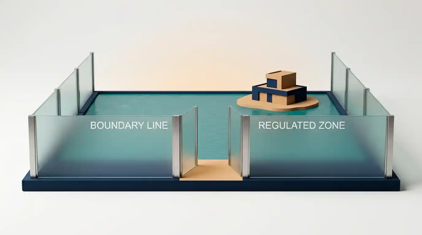 Conceptual image of an offshore casino operating through a gap in the UK regulatory perimeter.